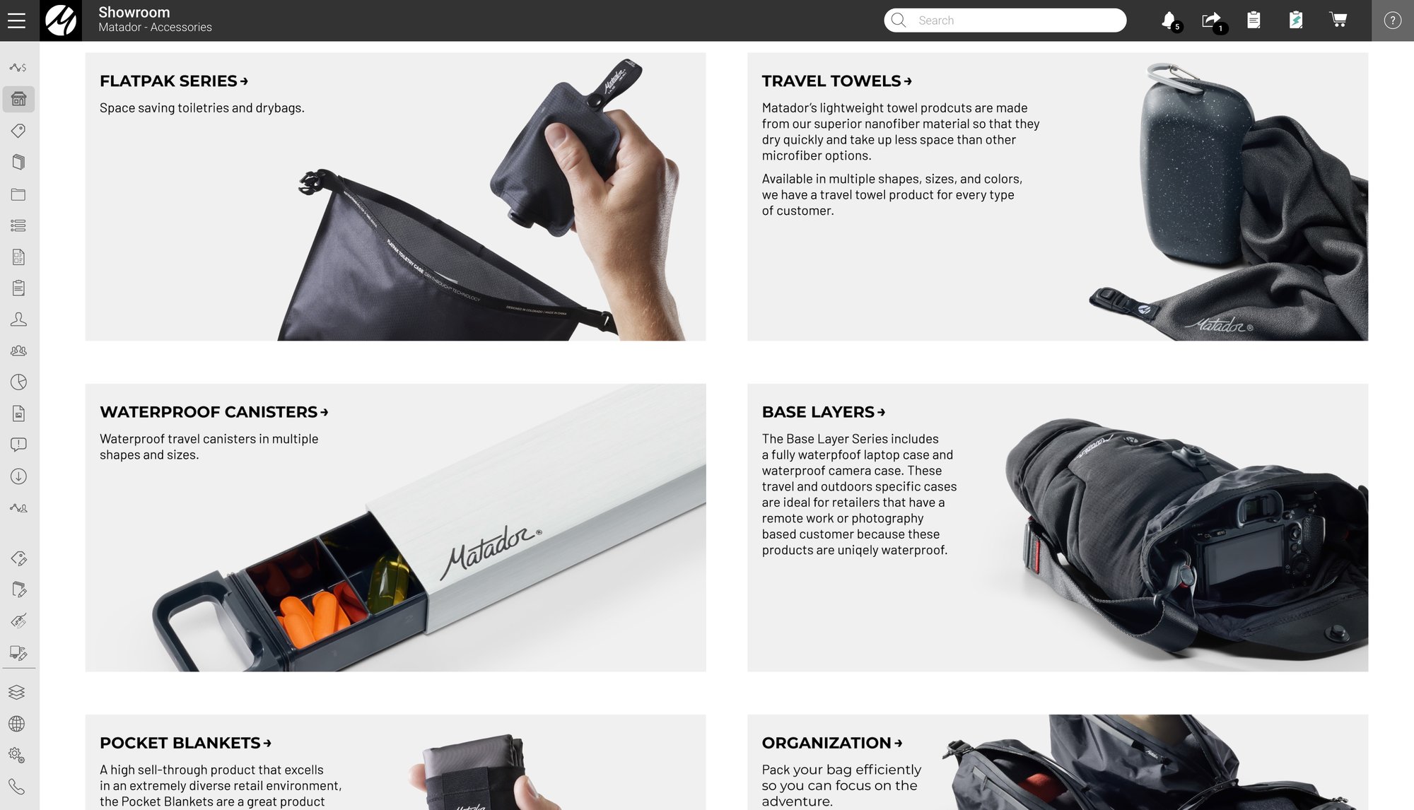 Matador Accessories Showroom