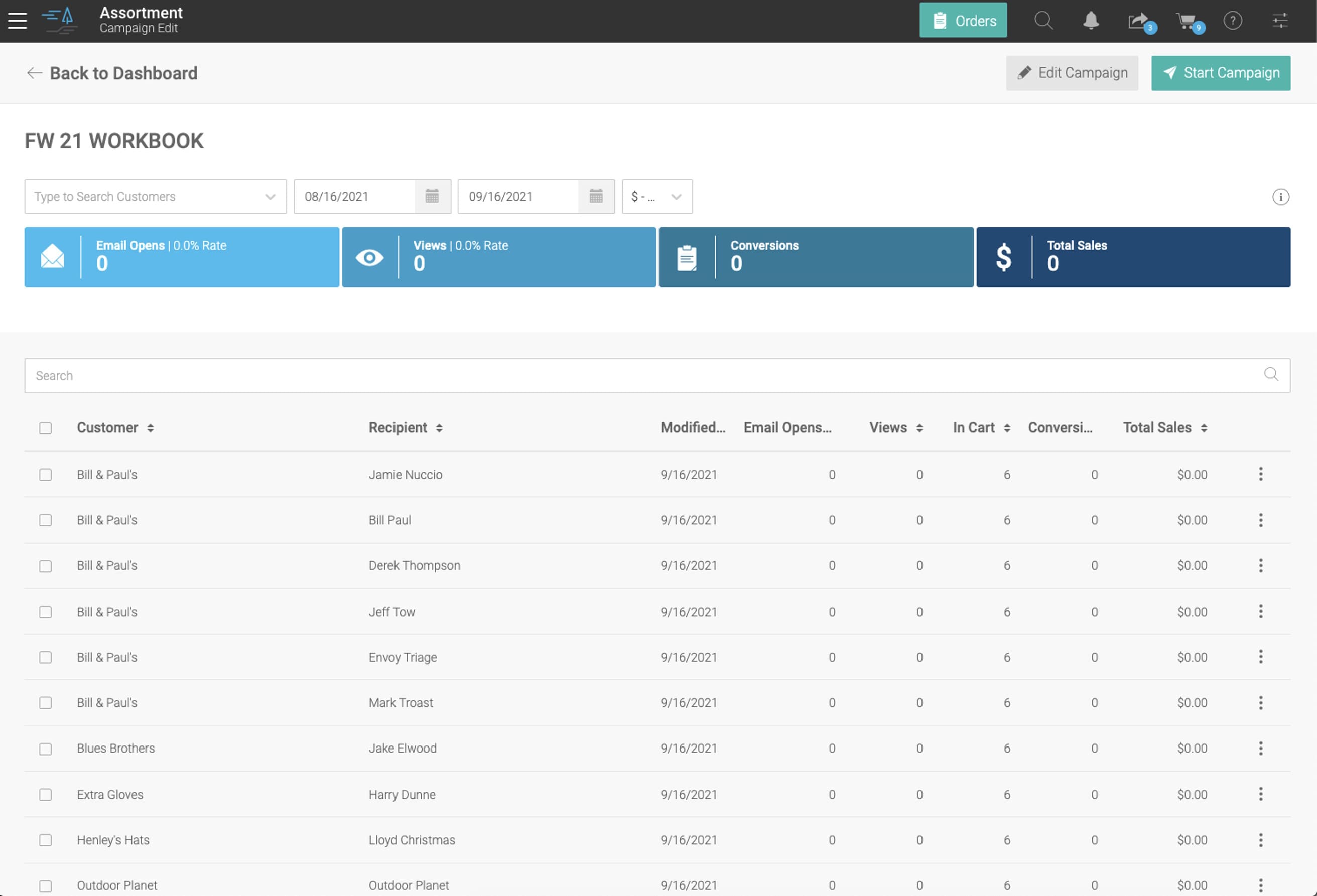 Reps can distribute a workbook to each account ahead of their meeting. Engagement analytics help reps come prepared knowing more about each account’s engagement with the shared workbook.