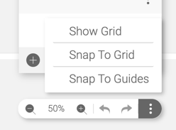 Show grid, snap to grid, snap to guides. All in Digital Press.