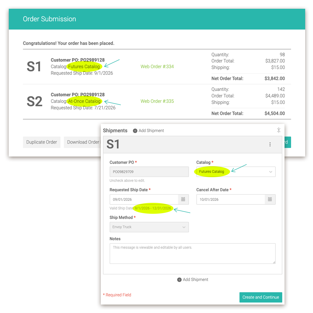 Support Prebook Ordering