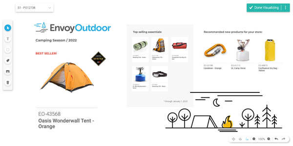 Visual merchandising as you build orders